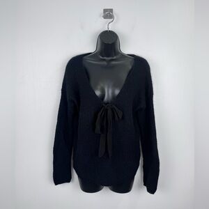 Sezane Women Cooper Mohair Black Sweater Size Small